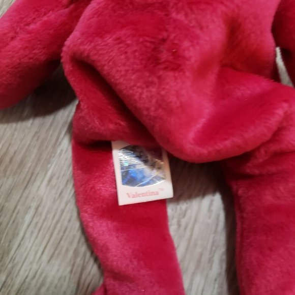 Vintage TY Beanie Babies VALENTINA 1998 Set of 2 w/Tag Errors Valentine's Day - Picture 5 of 8